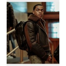 Tariq St Patrick Brown Shearling Jacket